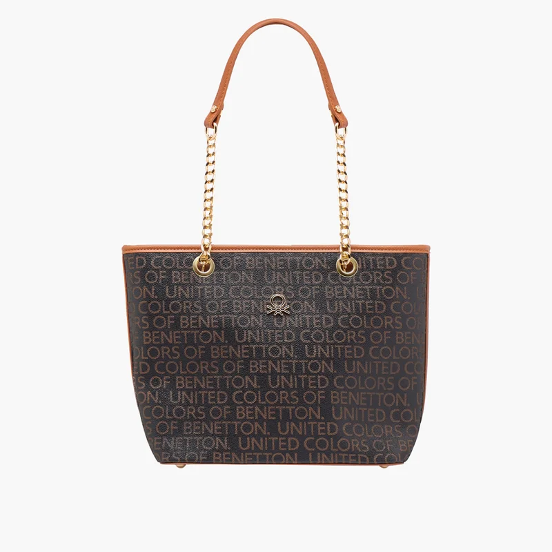 يونايتد كولورز أوف بينتيون Monogram Print Tote Bag for Women